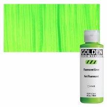 Golden Fluid Acrylics, 4 oz, Fluorescent Green