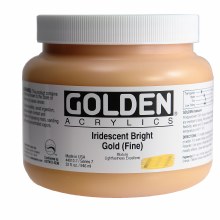 Golden Heavy Body Acrylics, 32 oz, Iridescent Bright Gold