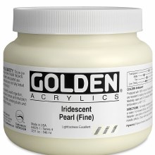 Golden Heavy Body Acrylics, 32 oz, Iridescent Pearl