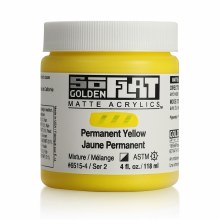 SoFlat Matte Acrylics, 4 oz. Jar, Permanent Yellow