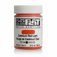 SoFlat Matte Acrylics, 2 oz. Jar, Cadmium Red Light