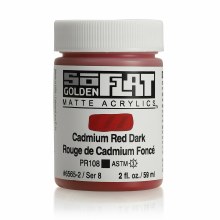 SoFlat Matte Acrylics, 2 oz. Jar, Cadmium Red Dark