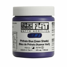SoFlat Matte Acrylics, 4 oz. Jar, Pthalo Blue (Green Shade)