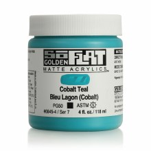 Additional picture of SoFlat Matte Acrylics, 4 oz. Jar, Colbalt Teal
