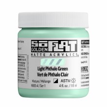 SoFlat Matte Acrylics, 4 oz. Jar, Light Pthalo Green