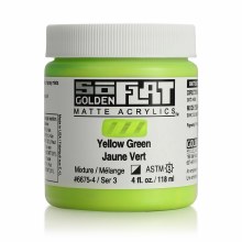Additional picture of SoFlat Matte Acrylics, 4 oz. Jar, Yellow Green