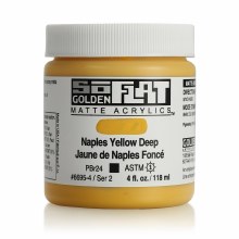 Additional picture of SoFlat Matte Acrylics, 4 oz. Jar, Naples Yellow Deep