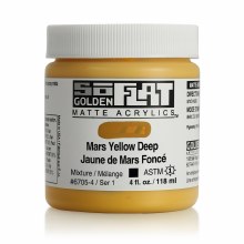 SoFlat Matte Acrylics, 4 oz. Jar, Mars Yellow Deep