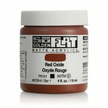 SoFlat Matte Acrylics, 4 oz. Jar, Red Oxide
