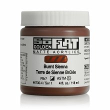 Additional picture of SoFlat Matte Acrylics, 4 oz. Jar, Burnt Sienna