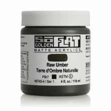 Additional picture of SoFlat Matte Acrylics, 4 oz. Jar, Raw Umber
