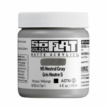 Additional picture of SoFlat Matte Acrylics, 4 oz. Jar, N5 Neutral Gray