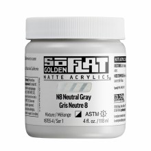 SoFlat Matte Acrylics, 4 oz. Jar, N8 Neutral Gray