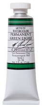M. Graham Watercolor, 15ml, Permanent Green Light