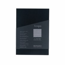 Ecoqua Plus Glue-Bound Notebook, 5.8" x 8.3", Lined, Black