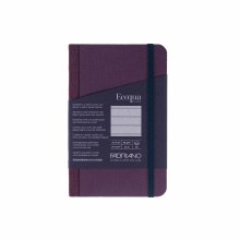 Ecoqua Plus Fabric-Bound Notebook, 3.5" x 5.5", Lined, Wine