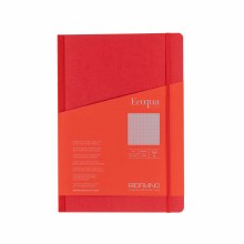 Ecoqua Plus Fabric-Bound Notebook, 8.3" x 11.7", Dotted, Red