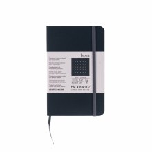 Ispira Soft-Cover Notebooks, 3.5" x 5.5", Dot Grid, Black