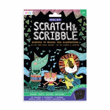 Mini Scratch & Scribble Art Kits - Safari Party