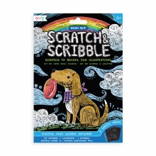 Mini Scratch & Scribble Art Kits - Playful Pups