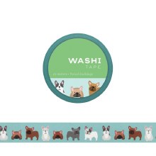 Washi Tape, 15 mm French Bulldogs