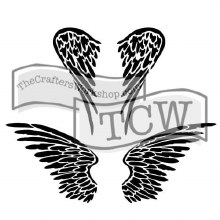 The Crafters Workshop Stencils, 6 in. x 6 in., Angel Wings