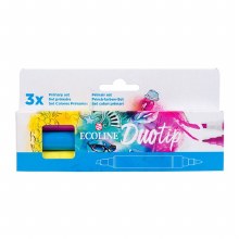 Ecoline Duo Tip Pens Primary Set of 3