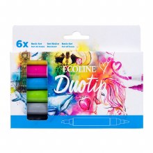 Ecoline Duo Tip Pens Basic Set of 6