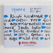 Khadi Watercolor Paper, 8" x 8" 140lb, 20 Sheets