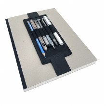 Sketchbook Caddy, 3" x 8.25", 6 Strap Holders, Portrait