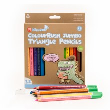 Additional picture of Micador ColouRush Jumbo Traingle Pencils 12-Color Pack