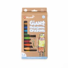 Additional picture of Micador Giant Octagonal Crayons 12-Color Pack