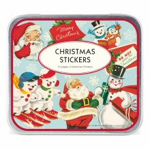 Cavallini & Co. Seasonal Sticker Tin Set, Christmas