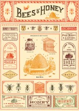 Cavallini & Co. Decorative Italian Paper, Bee Paper