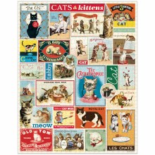 Additional picture of Cavallini & Co. Vintage Inspired 1,000 Piece Puzzle, Cats & Kittens