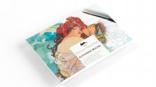 Additional picture of Watercolor Postcard Coloring Book, Alphone Mucha