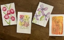 August 12 - Watercolor Floral Postcards - Pam Benoit