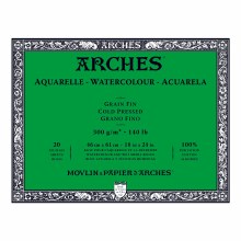 Arches Watercolor Blocks, Cold-Pressed, 140lb, 18" x 24", 20 Sheets