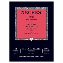 Arches Oil Paper Pads, Cold-Pressed, 140lb, 9" x 12"