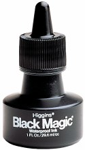 Higgins Waterproof Black Magic Ink, Higgins Black Magic Ink - 1 oz. Bottle