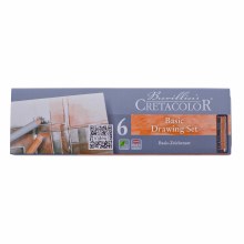 Primo Drawing 6-Pencil Set, 5 Classic Colors plus 1 Water Soluble Graphite Pencil