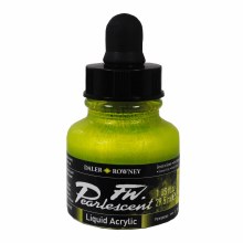 FW Pearlescent Liquid Acrylics, 1 oz. Genesis Green