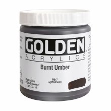 Additional picture of Golden Heavy Body Acrylics, 8 oz, Burnt Umber