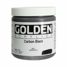 Golden Heavy Body Acrylics, 8 oz, Carbon Black