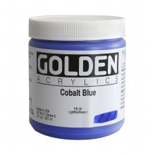 Golden Heavy Body Acrylics, 8 oz, Cobalt Blue