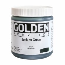 Additional picture of Golden Heavy Body Acrylics, 8 oz, Jenkins Green
