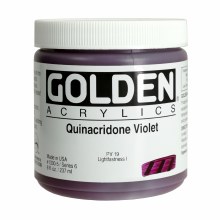 Golden Heavy Body Acrylics, 8 oz, Quinacridone Violet