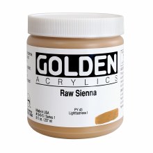 Additional picture of Golden Heavy Body Acrylics, 8 oz, Raw Sienna