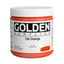 Additional picture of Golden Heavy Body Acrylics, 8 oz, Vat Orange