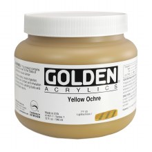 Golden Heavy Body Acrylics, 32 oz, Yellow Ochre